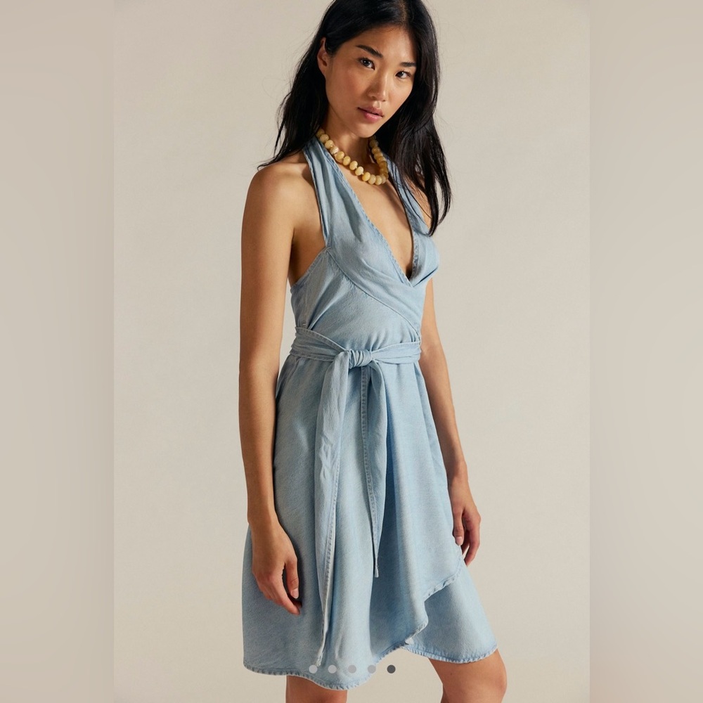 Free People We The Free Endless Nights Denim Convertible Wrap Skirt NWT🔖